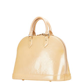 ルイ ヴィトン モノグラム ヴェルニ アルマPM ハンドバッグ M91751 ベージュプードル パテントレザー レディース LOUIS VUITTON 【中古】